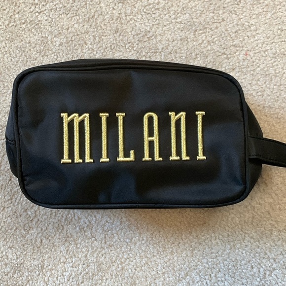 New! Milani Cosmetic Makeup Travel Storage Bag Black Leopard print - Picture 1 of 5